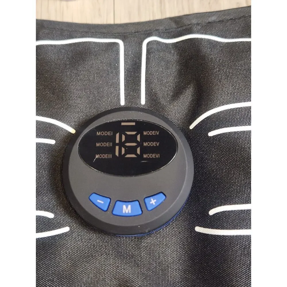 EMS Abdominal Muscle Stimulator Toning Belt 6 Modes w Charger Spray Bottle